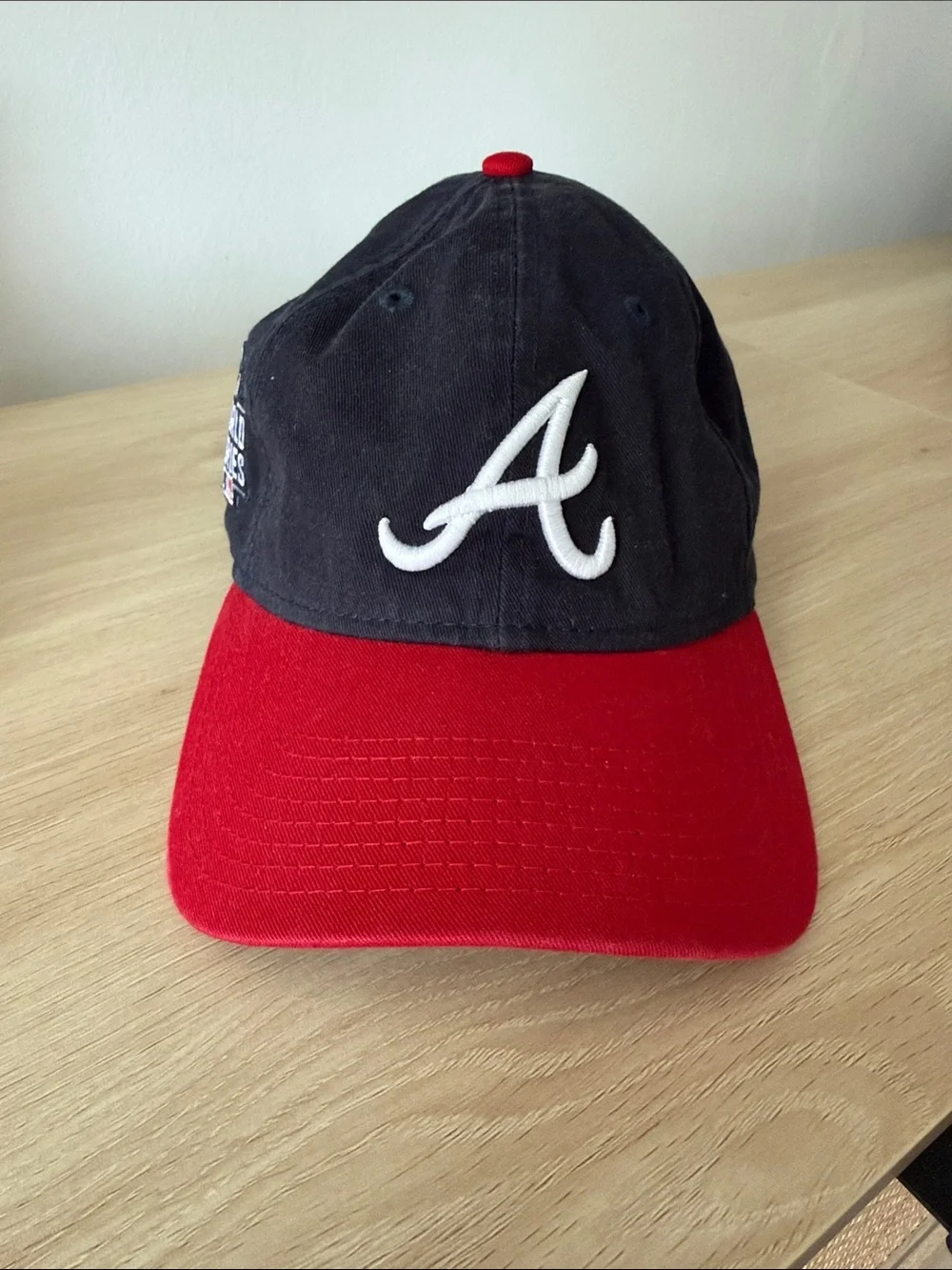 Atlanta Braves World Series Addition Two-Tone Baseball Cap - Black and Red